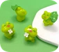 Set slatkih figurica od smole zelene žabe – Mini Kawaii Dekor stola za žabe sa cvijetom i listom, DIY pribor za zanate, minijature vilinskog vrta